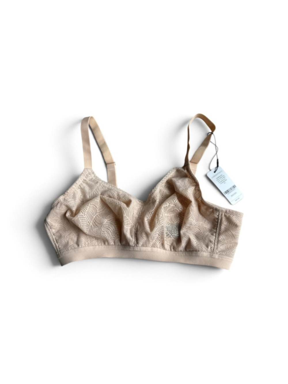 NWT Understance Cate Wireless Soft Cup Lace Bra Champagne 36D/DD